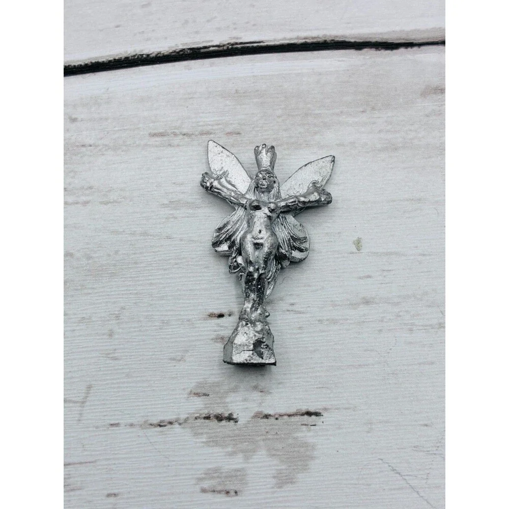 Vintage Metal Fairy Figurine Miniature Tabletop Gaming Winged Sprite Unpainted